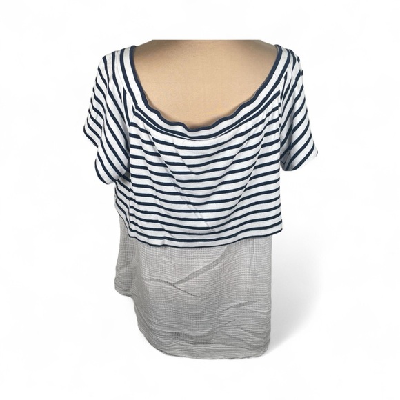 Anthropologie || Postmark || Mixed Media Top || Large - Picture 4 of 9